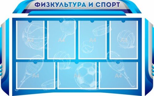 Стенд Физкультура и спорт на 7 А4