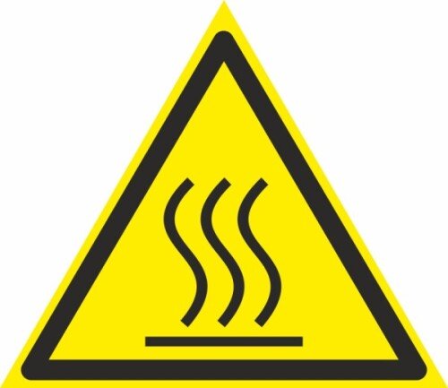 Знак Осторожно! Горячая поверхность код W26