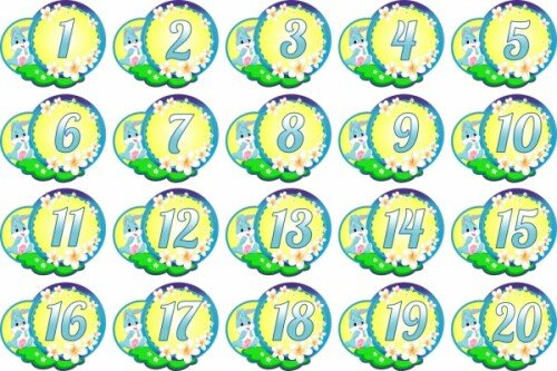 Комплект наклеек Зайчики