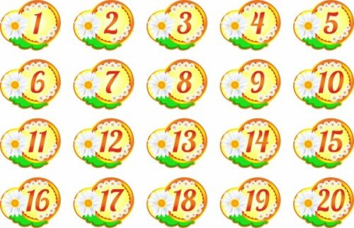 Наклейки для группы Ромашка