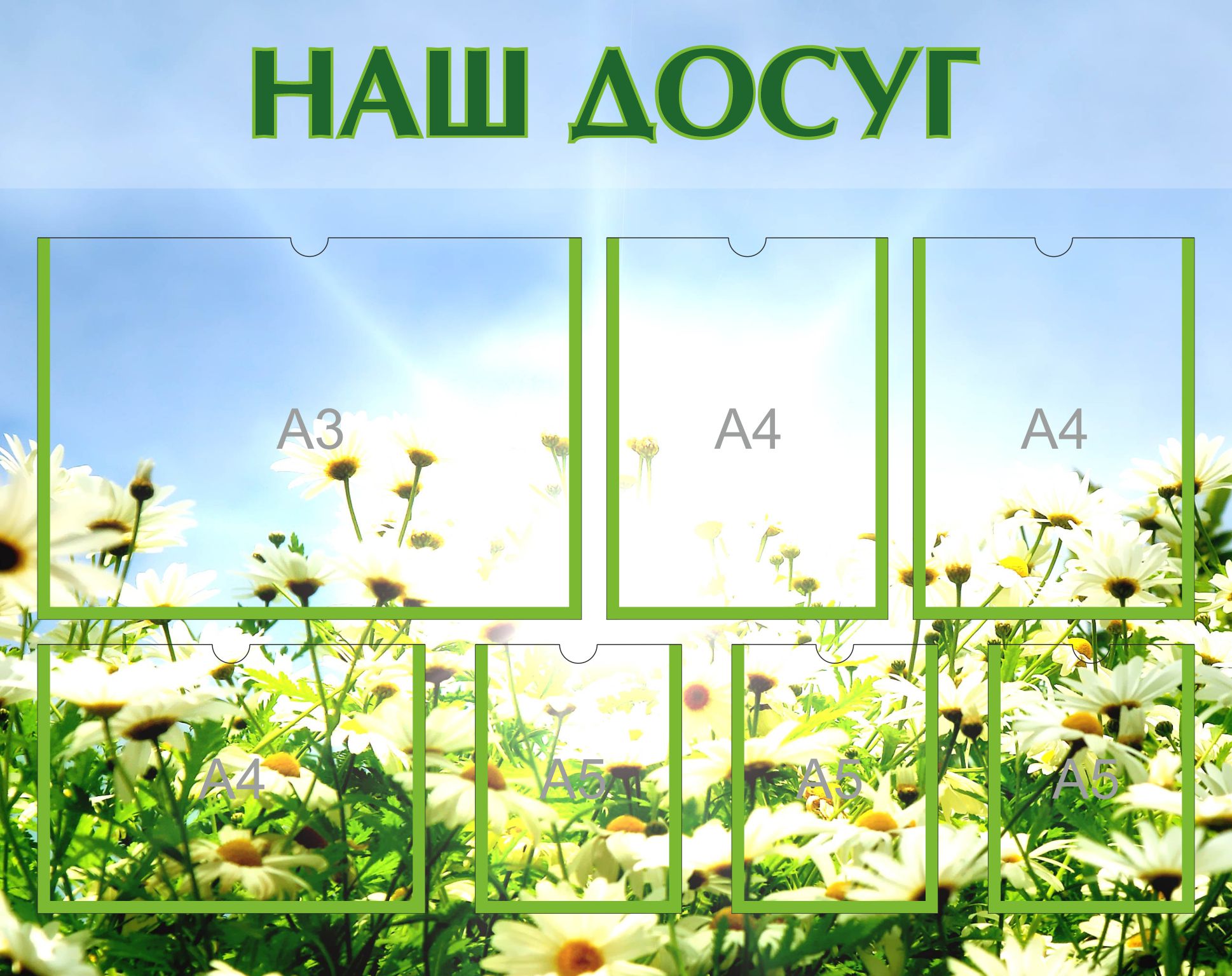 Стенд Наш досуг Ромашки